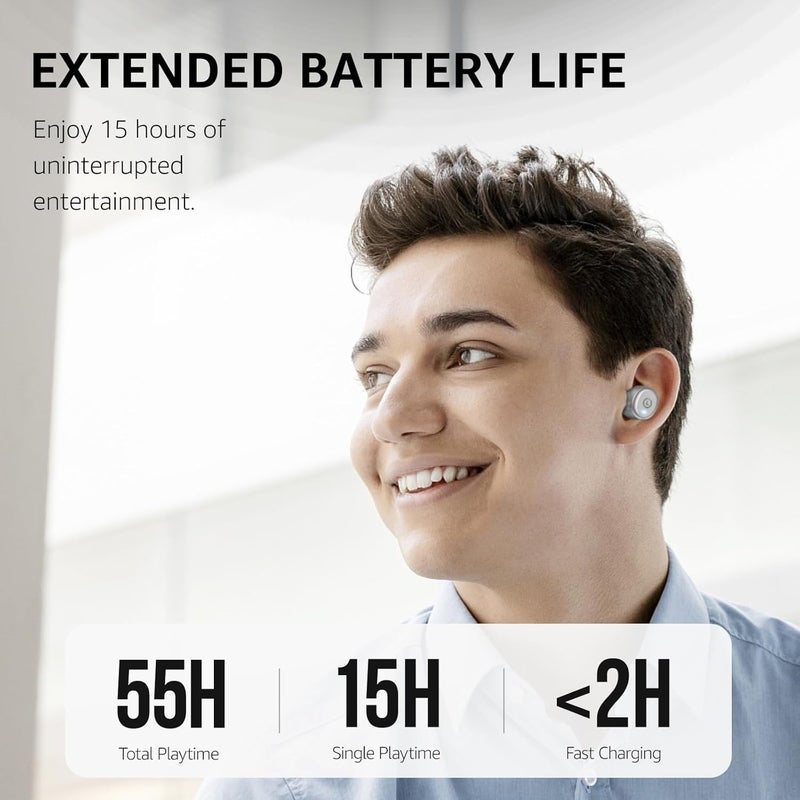 TOZO T10 Wireless Earbuds Bluetooth 5.3 Headphones, App Customize EQ, Ergonomic Design, 55H Playtime, Wireless Charging Case, IPX8 Waterproof Sound in-Ear Headset, New Version - Image 3